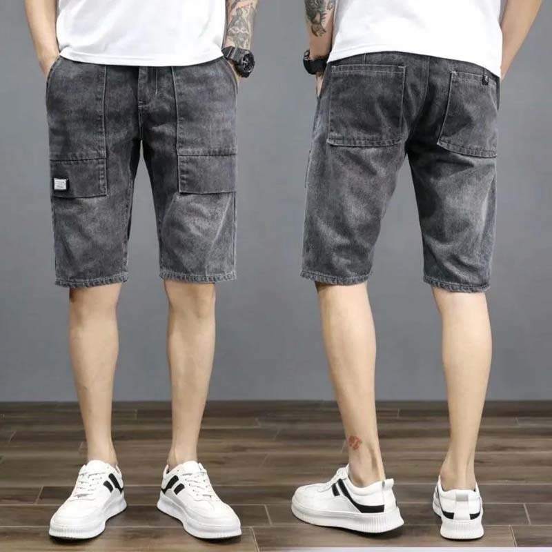 Jeans Men's Loose All-match Overalls Shorts Large Size Youth Five Points Men's Casual Pants
