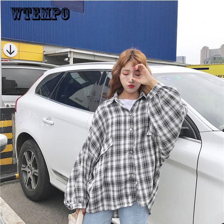 Plus Size Blouse Shirt Fashion Women Tops and Blouses  Long Sleeve Female Shirt Striped Plaid