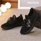 Women's Sports Shoes Student Korean Breathable Running Shoes Trend All-match Casual Shoes Hollow Flat Shoes