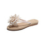 Beach Sandals and Slippers Sweet Big Flowers Flat Sandals and Slippers Female Flip Flops Student Flip Flops