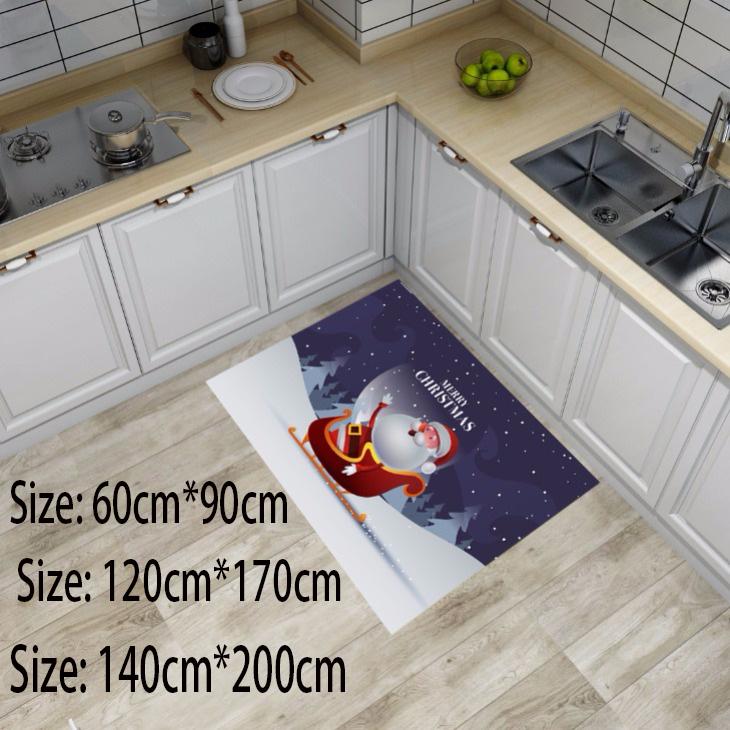 Santa Claus pattern carpet Living Room Bedroom Bathroom Christmas Decor Rug 3D printing Cartoon