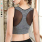 Sports Underwear Female Students Without Steel Ring Gathered Mesh Stitching Beauty Back Fitness Bra Shockproof Yoga Vest Gym Running Suspenders