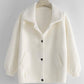 Autumn/winter Imitation Mink Cashmere Mother Wear Knitted Cardigan Jacket Women Korean Style Loose Cropped Top Women