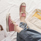 Winter Cotton Shoes Women Korean Version of Wool Shoes Warm and Velvet Thick High-top Canvas Shoes
