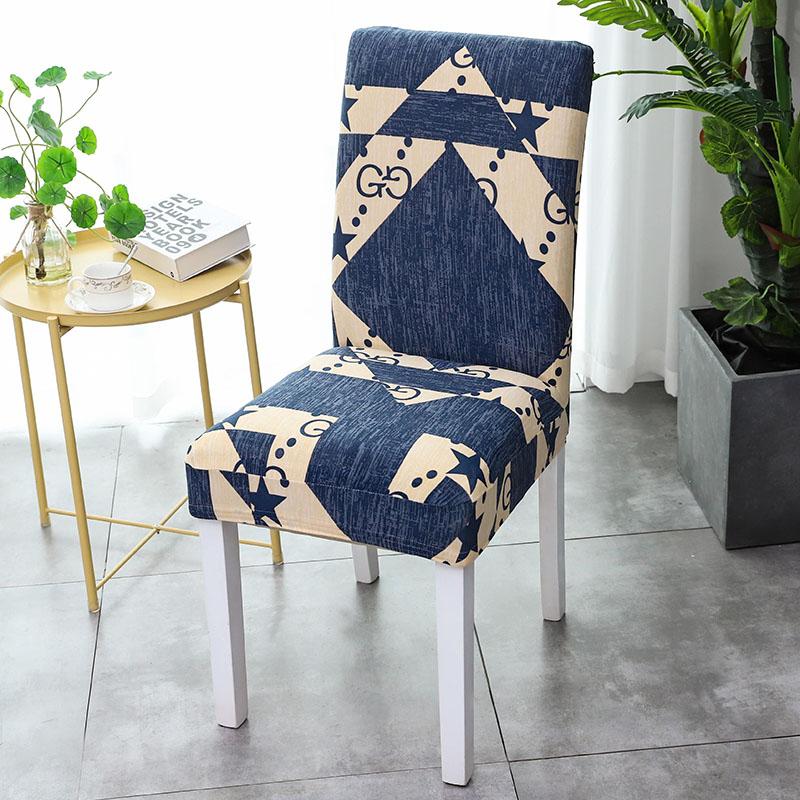 2/4/6PCS Elastic Chair Cover Hotel Wedding Party Dining Room Chair Covers Spandex Printed Chair Cover for Kitchen Chair