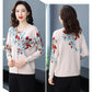 Autumn and Winter Printed Cardigan Women's Plus Size Casual Sweater Coat High-end Wool Sweater