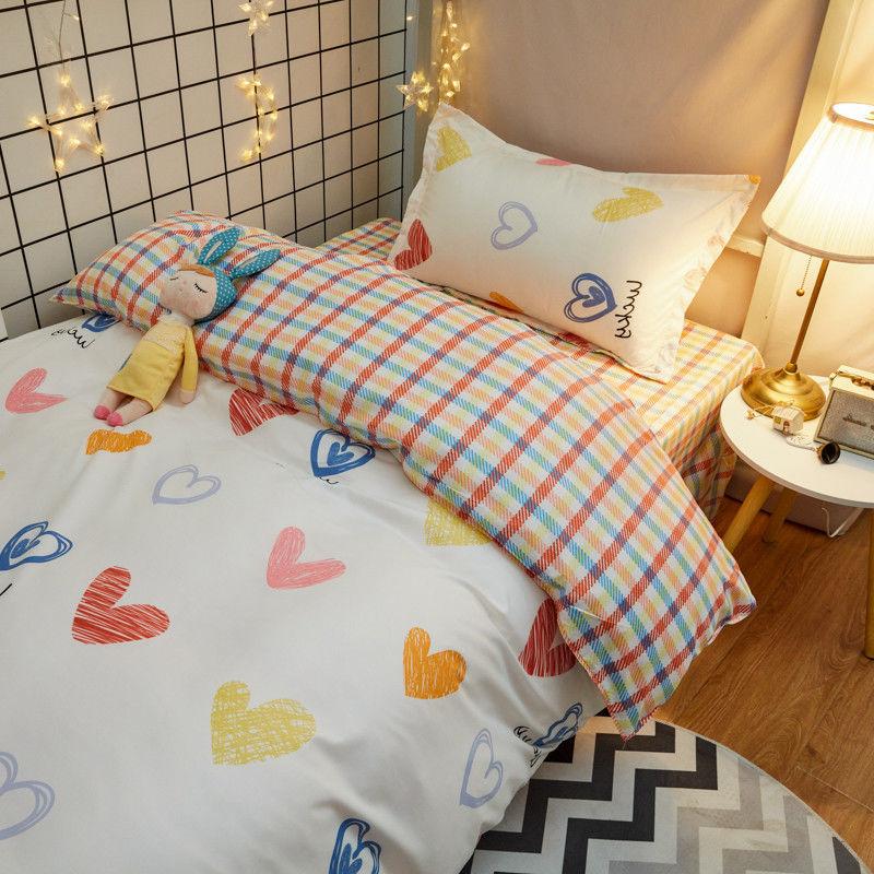 Three-piece Single Bed Soft Skin-friendly Duvet Cover Bed Sheet Pillowcase Bedding Three-piece Student Dormitory