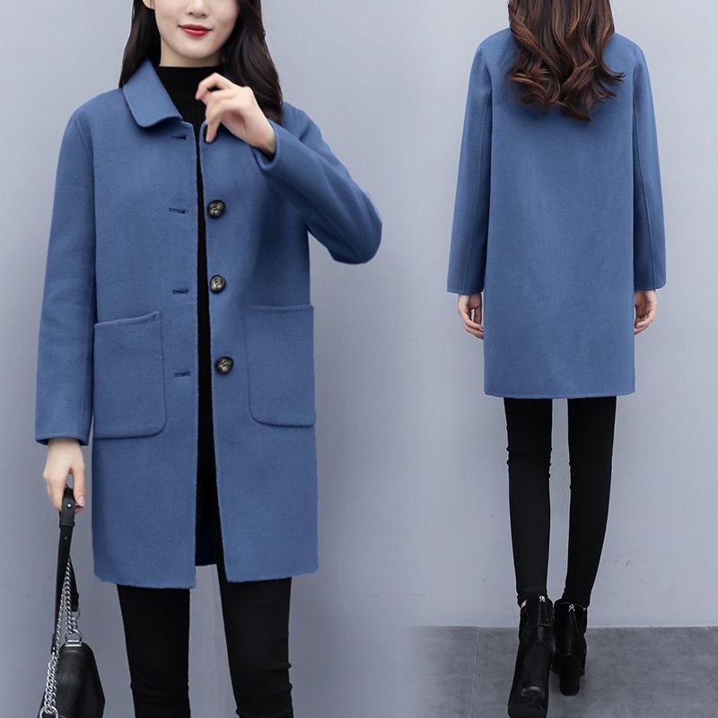 Women Jacket Autumn Winter Coat Fashion Women's Lapel Overcoat Long Woolen Overcoat Women Coats