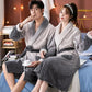 Suit Collar Couples Home Clothes Ladies Winter Thick Warm Pajamas Men Quick-drying Bathrobe Robe Coat Long