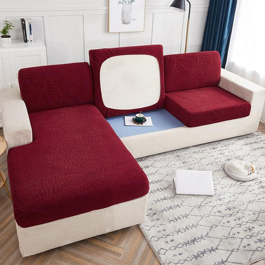 Waterproof Sofa Seat Cover Cushion Cover Thick Jacquard Solid Soft Stretch Sofa Slipcovers Funiture Protector Sofa Seat Sheet Furniture Protector