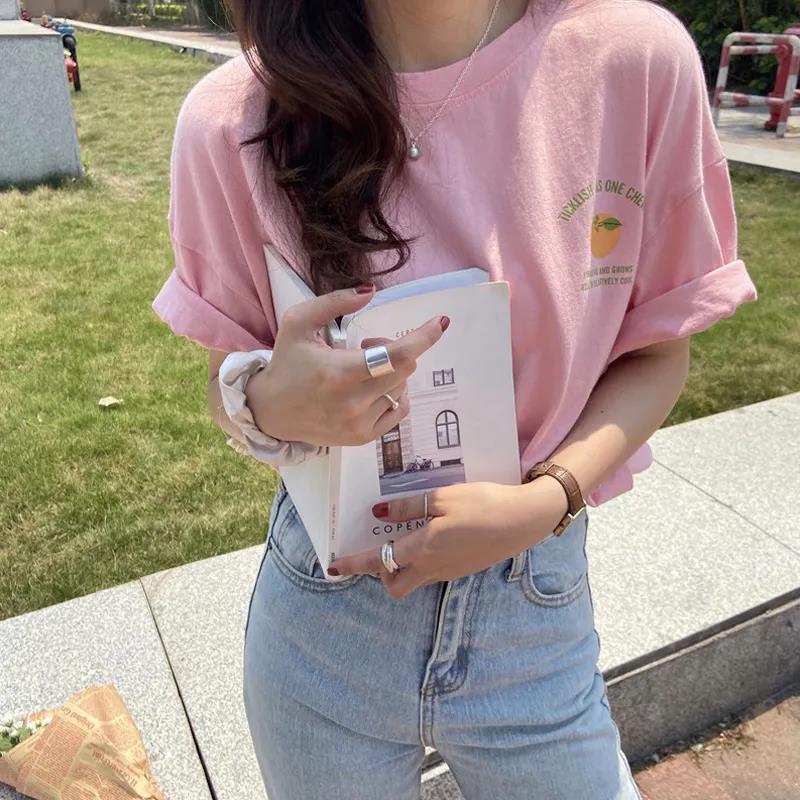 Women's Summer All-match Short-sleeved Plus Size Loose Top T-shirt