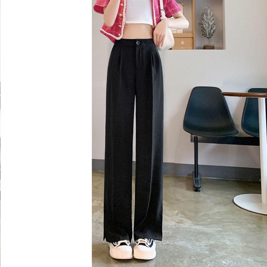 Women Wide Leg Pants Spring and Summer Loose Temperament Casual Women's Pants High Waist Hanging Feeling Suit Pants