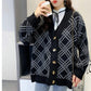 Autumn and Winter Lazy Style Long Sleeve Sweater Korean Loose V-neck Sweater Loose Jacket