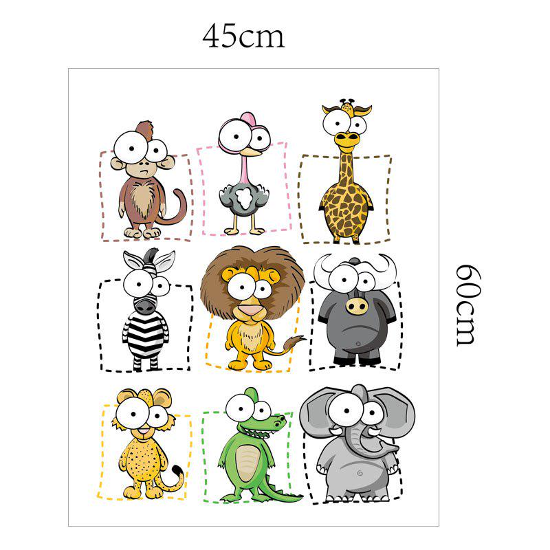 [Wall stickers] big eyes animals Jiugongge wall stickers for kids rooms kitchen Refrigerator art dec