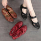 Women's Flat Sandals Summer Casual Flat PU Leather Sandals Mother Shoes Soft Bottom Comfortable Breathable Non-slip Sandals