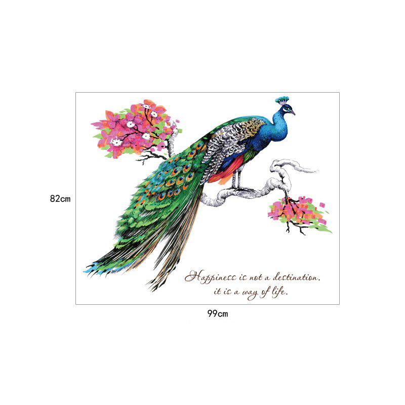 [Wall sticker ]Peacock On The Branches Animals Wall Stickers Home Decor Living Room Bedroom Wall Art