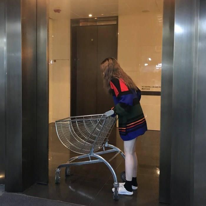 Pofulove Autumn Winter Color Striped Sweater Women Long Round Neck Students Loose Pullover Coat