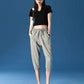 Cotton Cropped Trousers Women Loose Sports Pants Summer Thin Shorts Casual Harem Breeches Student Five-point Pants