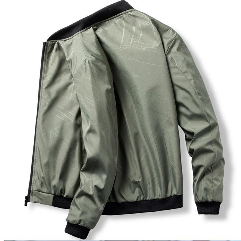 Spring and Autumn Men's Jacket Men's Thin Sports Jacket Solid Color Slim Casual Trend Baseball Jacket Men