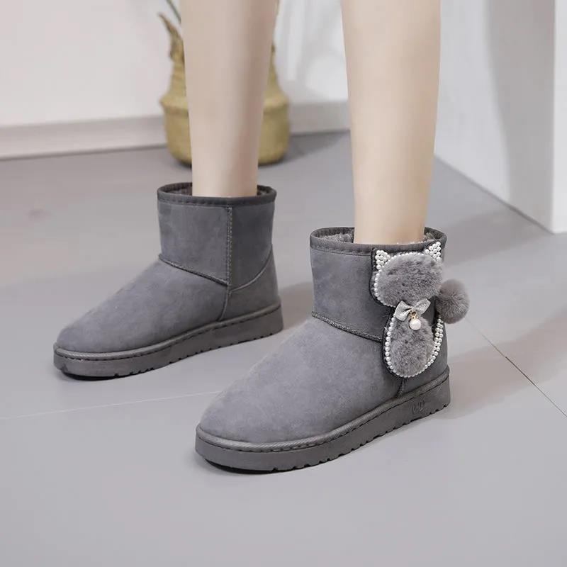 Snow Boots Women Winter Cotton Boots Short Boots with Velvet Warmth and Non-slip