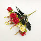 Single Fake Flower Simulation Bouquet Rose Flower Dried Flower Silk Flower Cloth Flower Plastic Flower Small Bunch Cloth Decoration Flower Arrangement