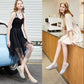 Platform Crystal Women's Shoes Summer One-step Lace All-match Loafers Casual Breathable Shoes