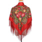 Muslim Women's Autumn Winter Pullover Scarf Cotton Printed Fringe Multifunctional Square Scarf Ethnic Wind Sand-proof Shawl Embroidery Tassels Scarves