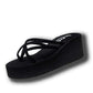 High-heeled Platform Slippers Female Summer Beach Non-slip Flip Flops Ladies Student Fashion Korean Style Outdoor Sandals and Slippers
