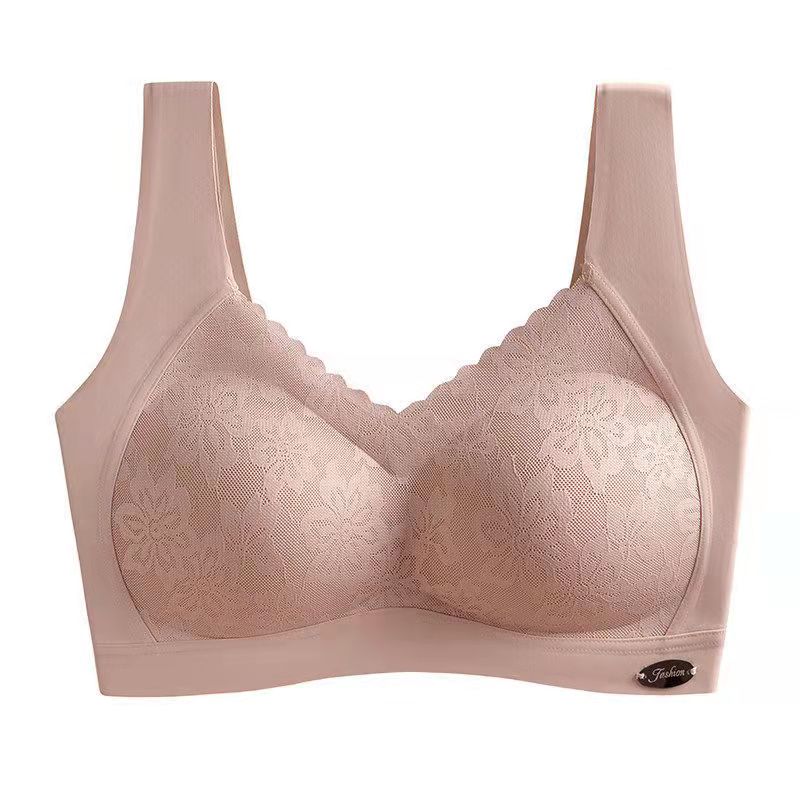 Women's Latex Seamless Beauty Back Underwear No Steel Ring Lace Sexy Bra Anti-sagging Sports Vest Type Fitness Sports Bra Yoga Push Up Bra Top
