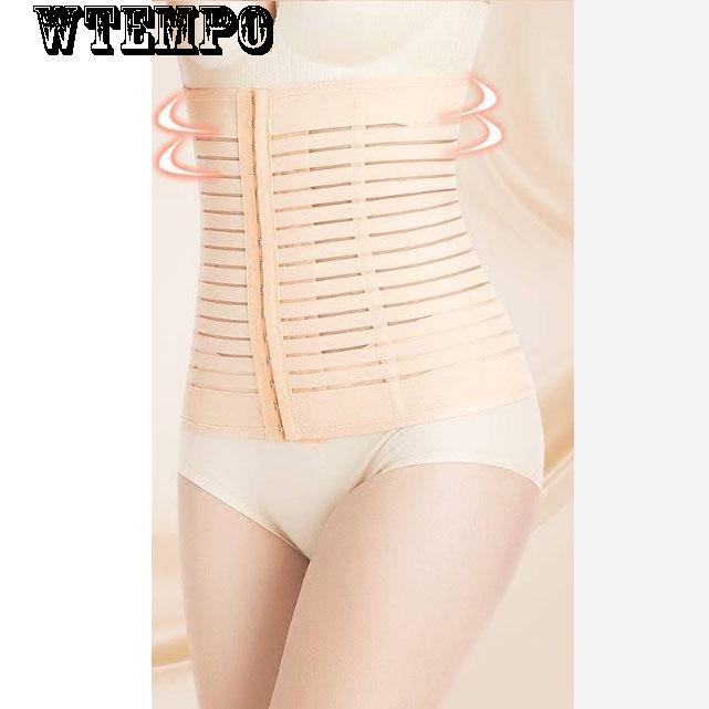 Plastic slimming breathable body waistband straps girdle postpartum women's belly belt