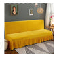 Armless Sofa Cover Inclusive Magic Sofa Cover Solid Color Folding Sofa Bed Cover with Skirt Elastic Furniture Protector Slipcover Couch Cover
