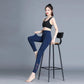 Large Size Nude Yoga Pants Women's Tight-fitting Outer Fitness Pants, High-waisted Butt-lifting Cropped Trousers