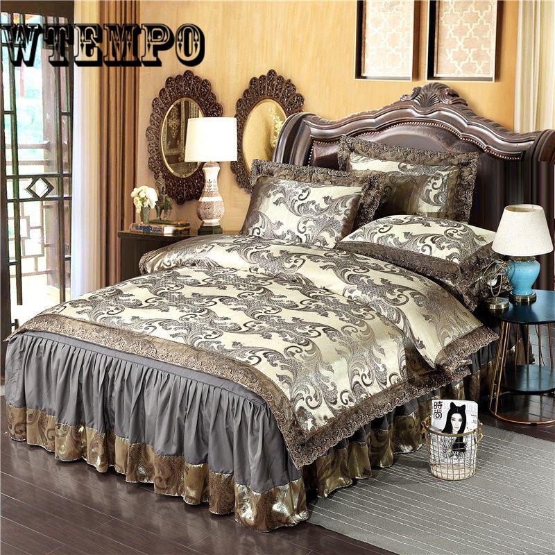 Luxury Jacquard Bedding set Queen King Size Duvet Cover Set Bed Linen bed Cover pillowcase