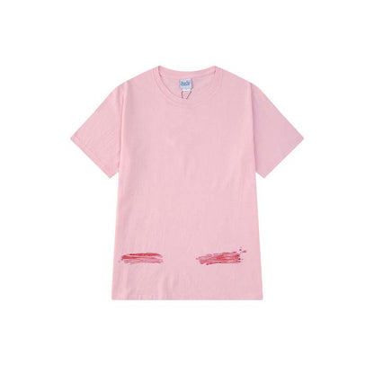 Summer Short-sleeved T-shirts for Men and Women Loose Undergraduate Students Lazy Hip-hop Tops