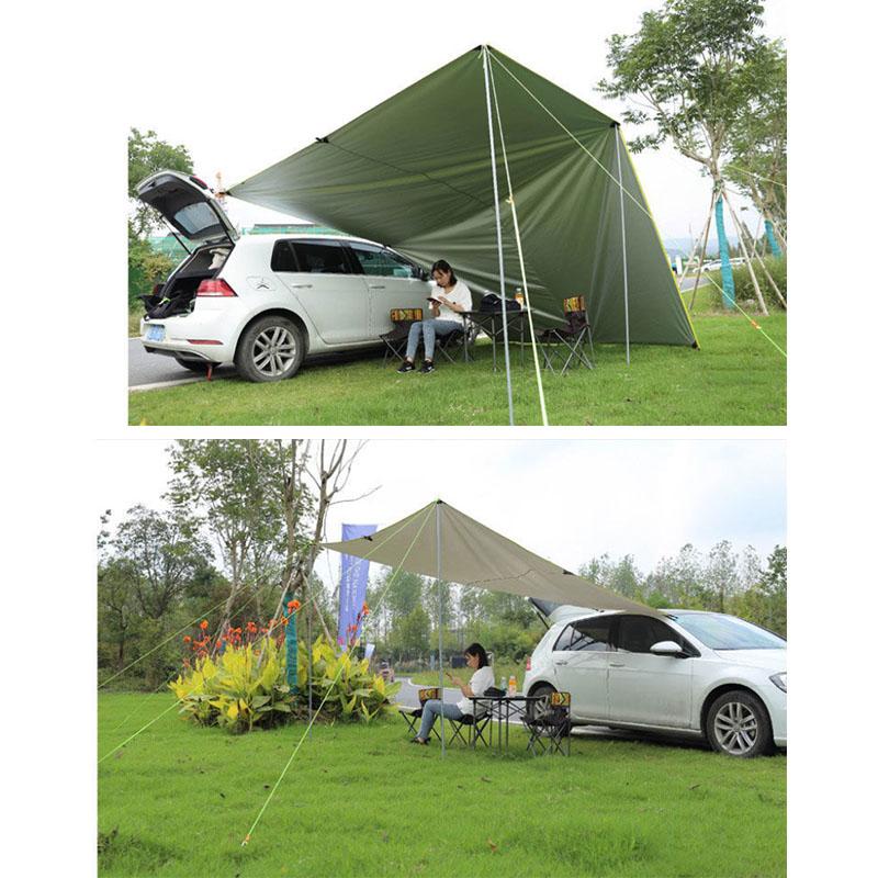 Outdoor Waterproof Sunscreen Car Side Tent Canopy Outdoor Moisture-proof Cloth Mats Tent Mats Sunshade Cloth Windshield Cloth
