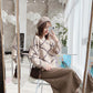 Autumn and Winter Imitation Mink Velvet Loose Sweater Plaid Pattern Knitted Top Fashion Casual Women Sweater