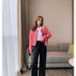Autumn and Winter Retro Top Fashion Cardigan Casual Sweater Short Knit Young Women's Jacket