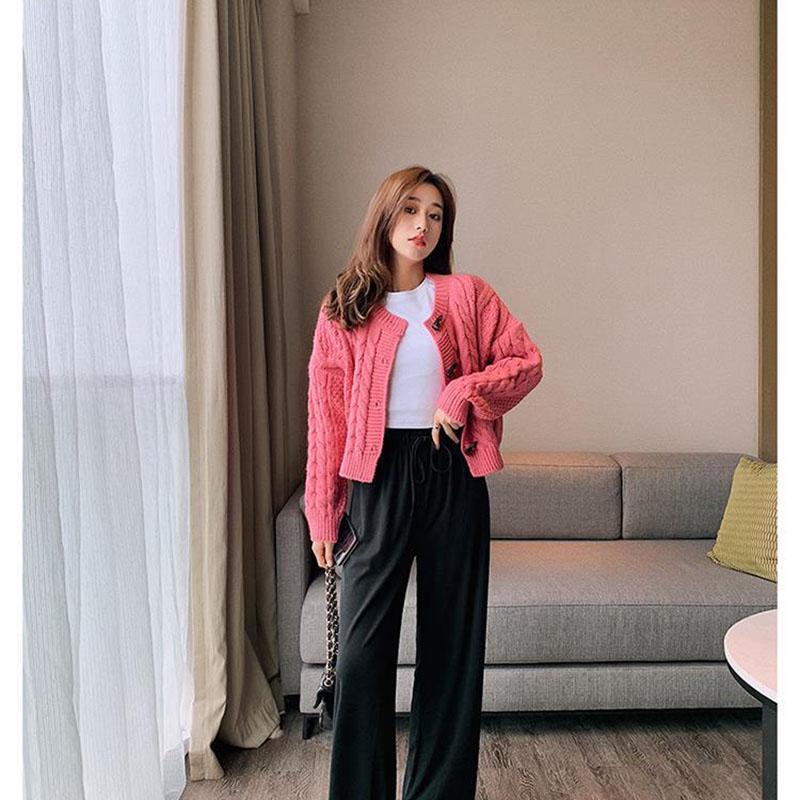 Autumn and Winter Retro Top Fashion Cardigan Casual Sweater Short Knit Young Women's Jacket