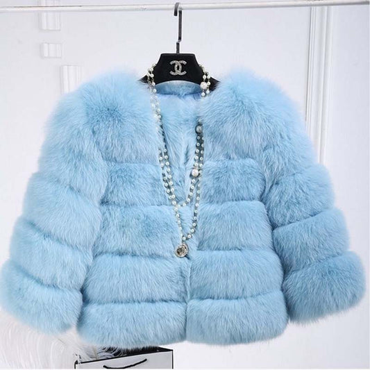 2021 New Faux Fur Coat Women's Autumn and Winter Fashion Temperament Coat Ladies Warm Vest