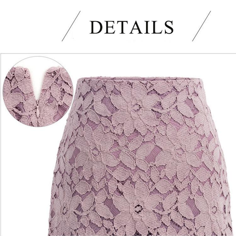 S-XXXXXL Women Sexy Lace Tight A-line  Printed Short Skirt Knee-length Zippe Club Casual Home Office