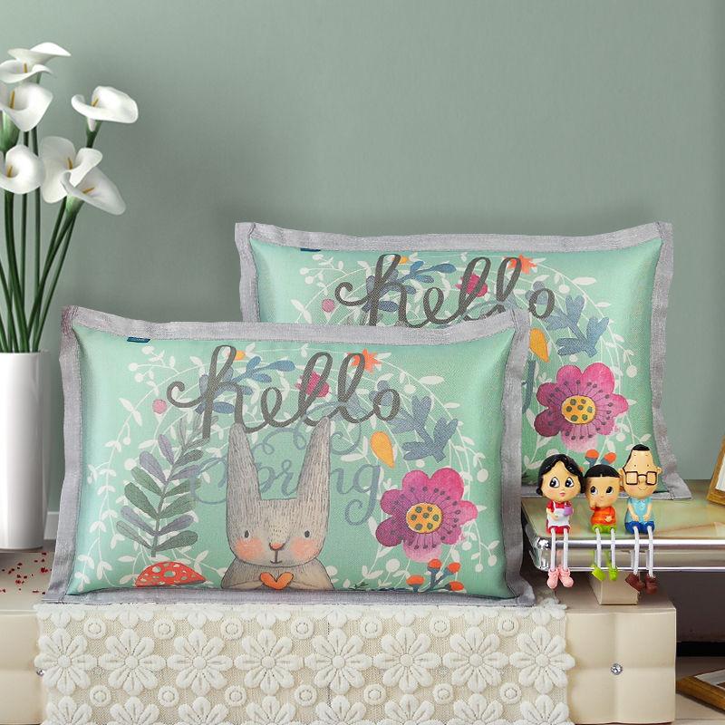 Summer Ice Silk Mat Pillowcase with Encryption Thickening Double-sided Usable Rattan Pillowcase