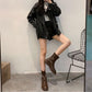 Martin Boots 2021 Autumn Plus Velvet Autumn and Winter Korean Style Single Boots Mid-tube Small Short Boots Women