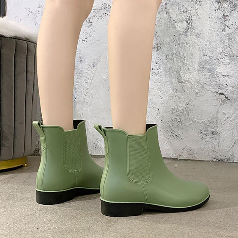 Rain Boots Women Waterproof Shoes Short Tube Non-slip Water Shoes Rain Boots Shopping Kitchen Rubber Shoes