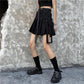 Black Culottes Women's Summer Harajuku Style Super Fire Skirt Women's High Waist Pleated Skirt A-line Skirt
