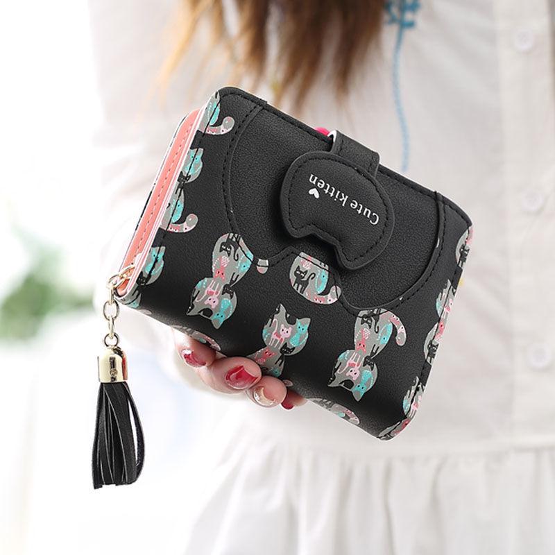 Wallet Girl Student Short Kitty Mini-change Wallet Girl Student Card Lady Wallet