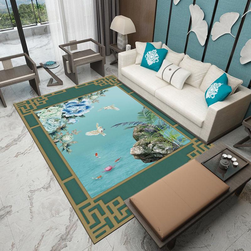 Living Room Bedroom Chinese Style Thickened Carpet Simple Sofa Coffee Table Blanket Zen Mat