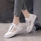 Female Summer Students Breathable Flying Woven Mesh White Shoes Hollow Soft Sole Shoes Sneakers
