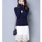 Autumn and Winter Wool Coat Cardigan V-neck Short Top Slim Knit Young Women's Sweater