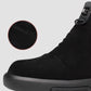 Frosted Men's Fashion Leather Shoes Warm Casual Shoes Flat-bottomed Plus Velvet Cotton Shoes