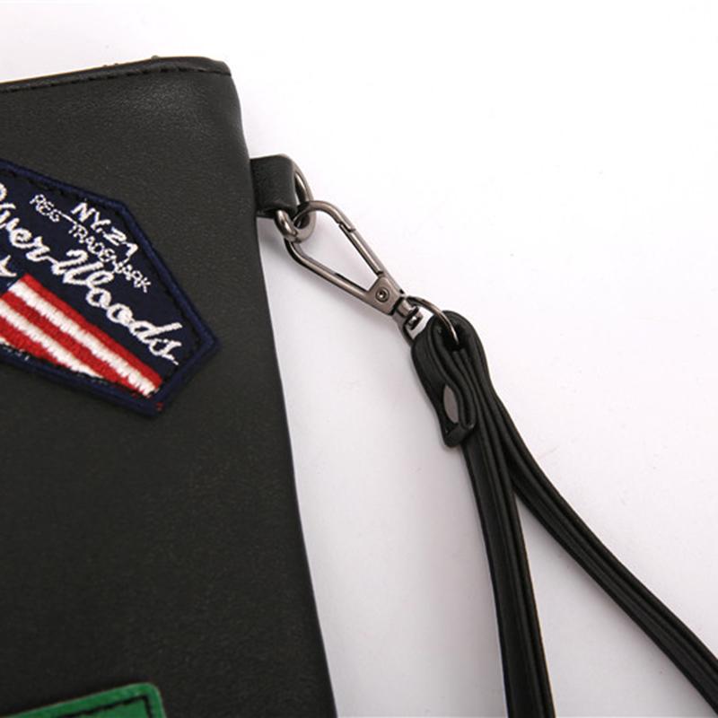 Business clutch bag men women medal leather large capacity anti-theft shoulder bag Crossbody bags